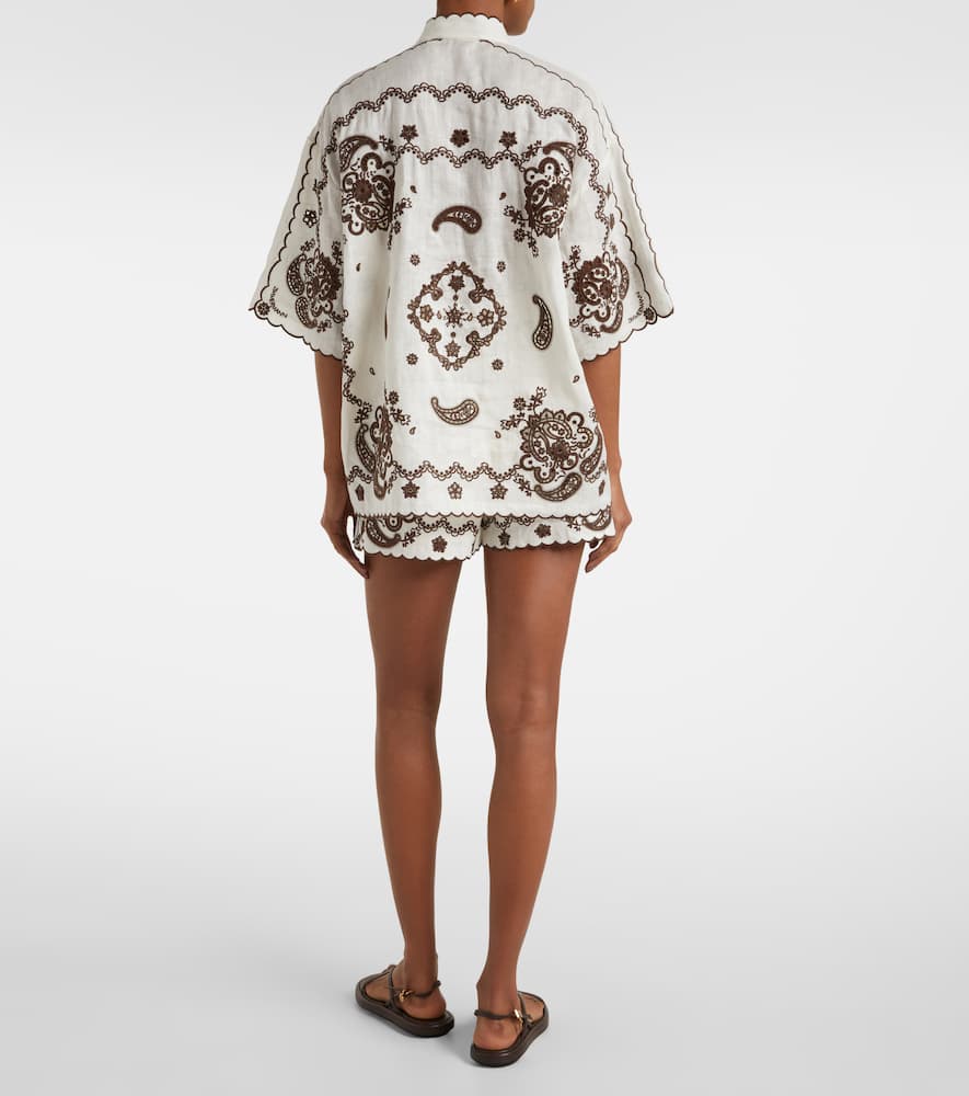 Ascension embroidered linen shirt