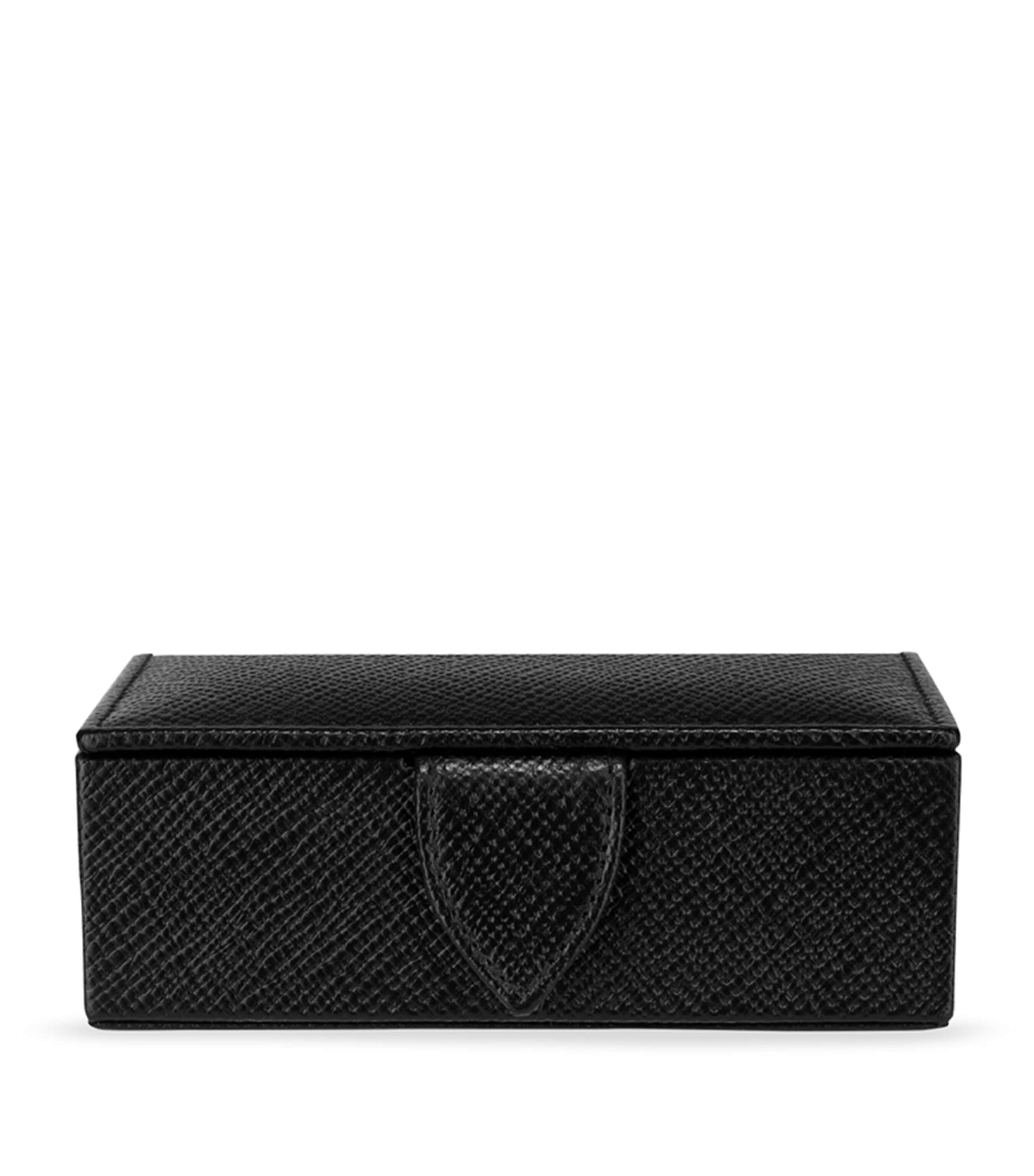 Leather Panama Cufflink Box