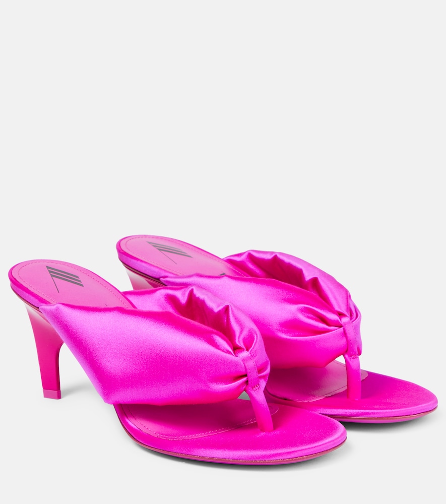 Rem satin thong sandals