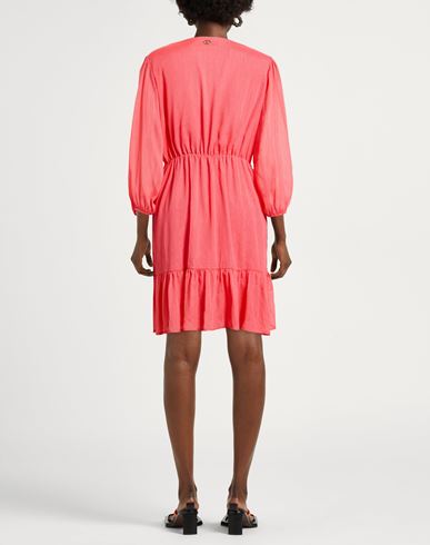 Woman Mini dress Coral Size 10 Polyester