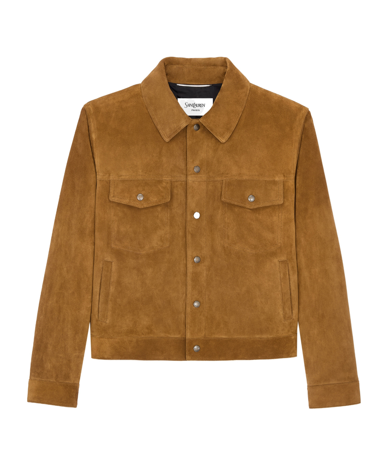 Long-sleeved leather jacket