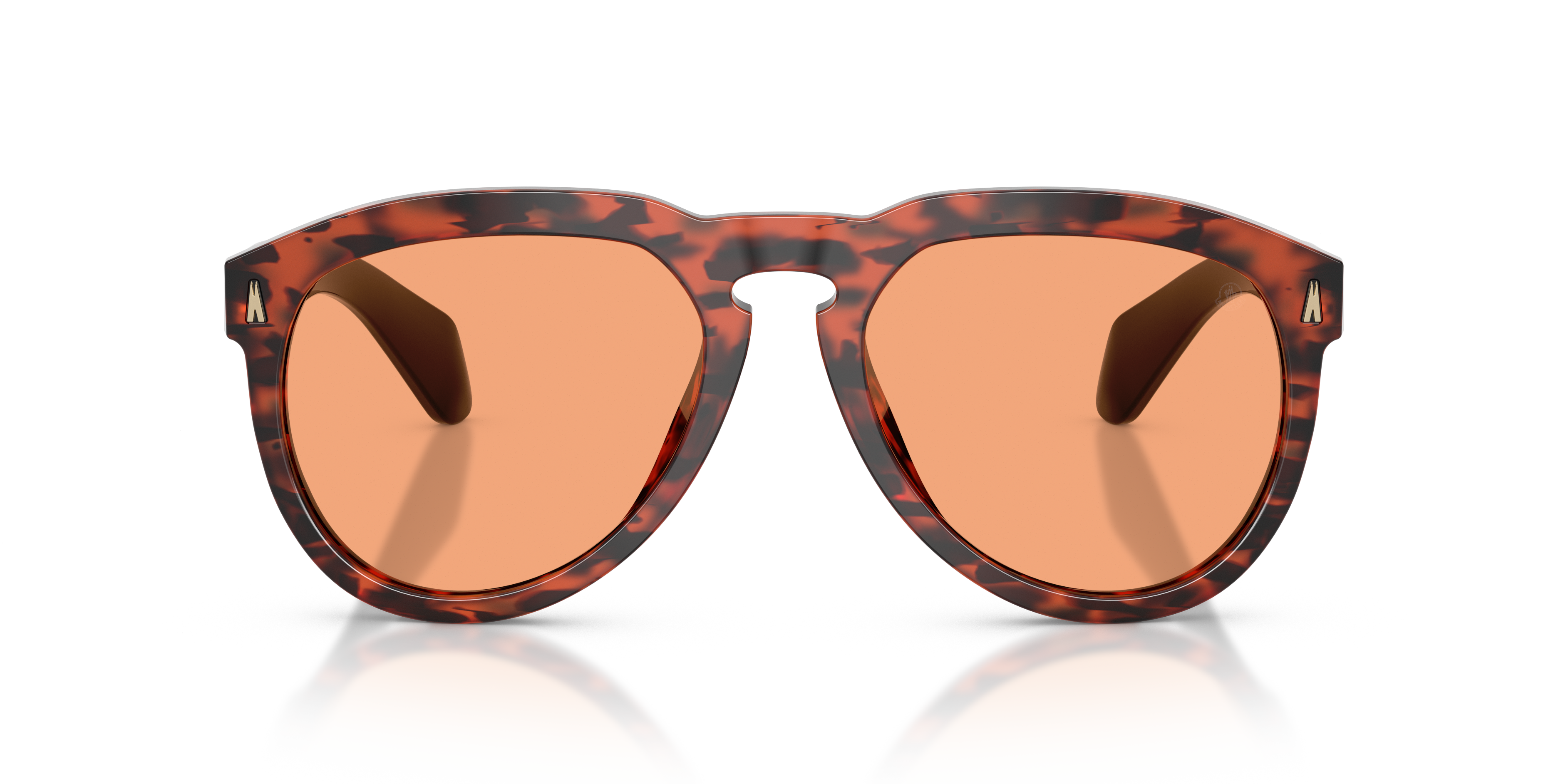 Moncler Unisex Moncler ME6020U ISOPLETH 303674 Gafas de sol Acetato Tortuga Naranja Piloto Norma