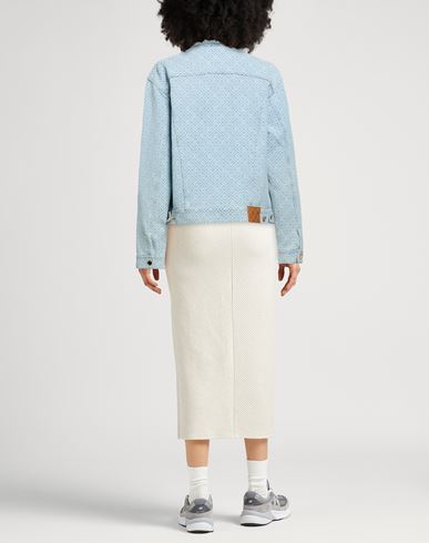 Woman Denim outerwear Sky blue Size L Cotton