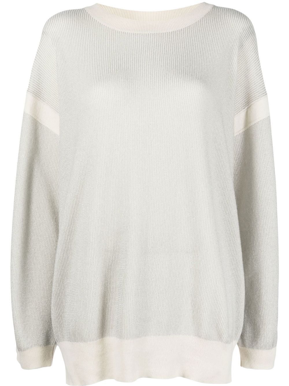 Drop-shoulder oversized jumper - Neutrals