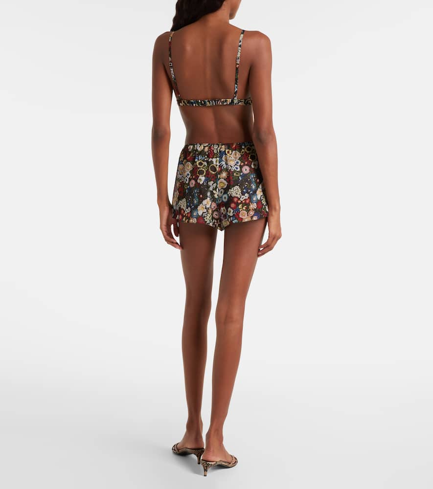 Talita floral silk bra top