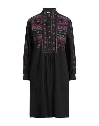 Woman Midi dress Black Size 10 Cotton