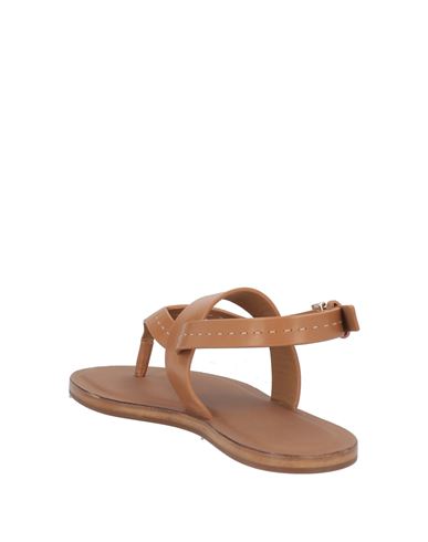 Woman Thong sandal Camel Size 6 Leather