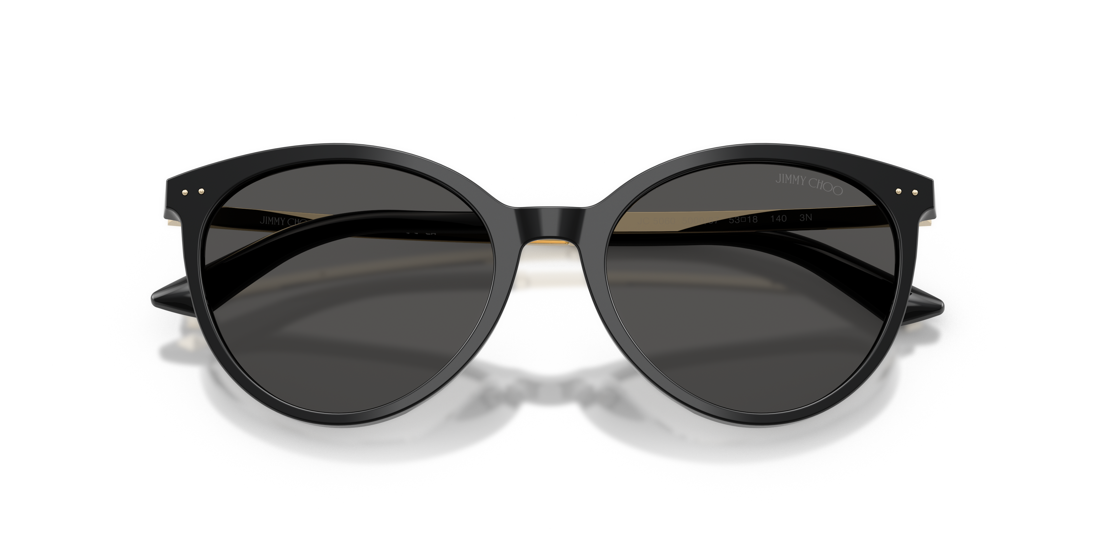 Jimmy Choo Donna Jimmy Choo JC5060 500087 Occhiali da sole Acetato Nero Grigio Pantos Normale
