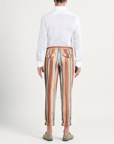 Man Pants Brown Size 31 Linen, Polyamide