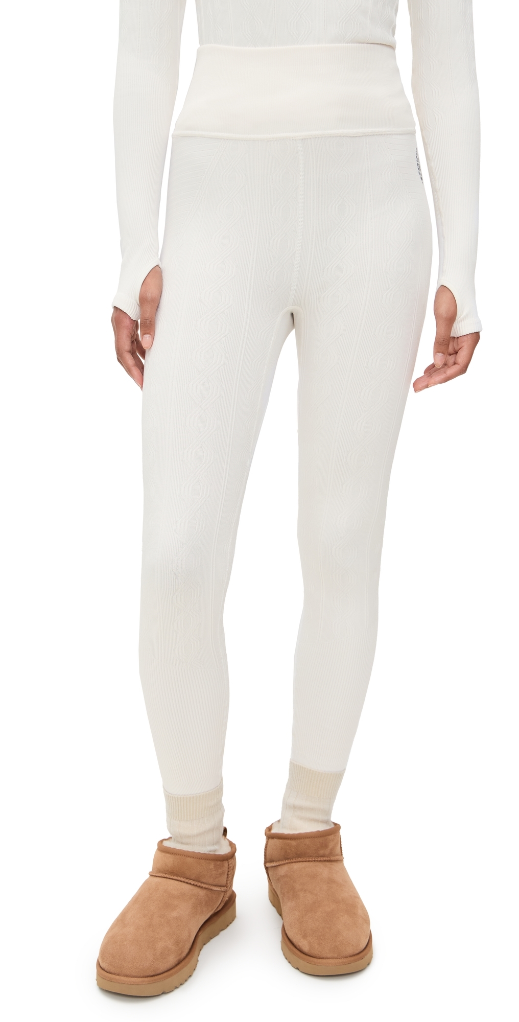 Run Around Seamless Leggings Ivory Combo S