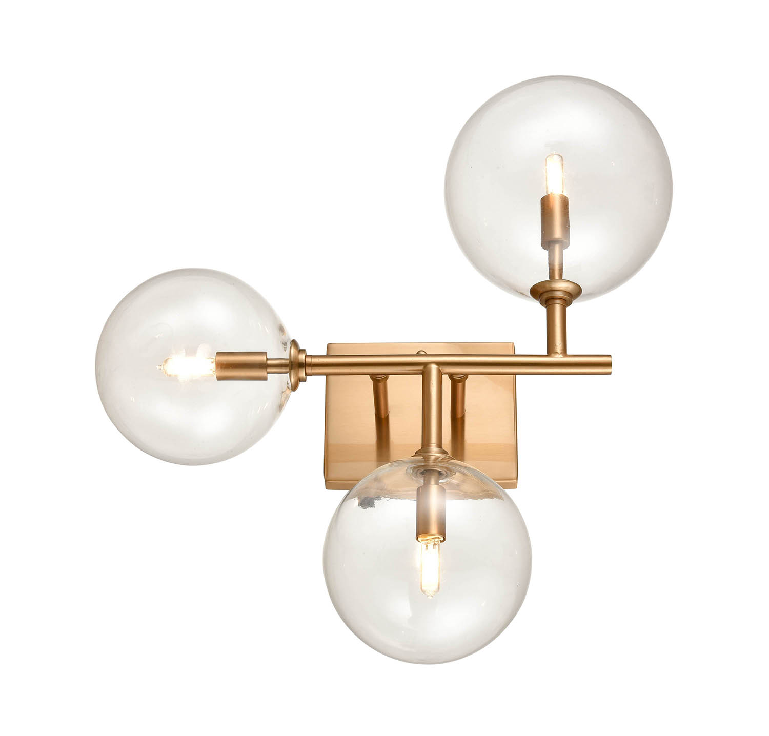 Delilah 3-Light Wall Sconce in Aged Bra