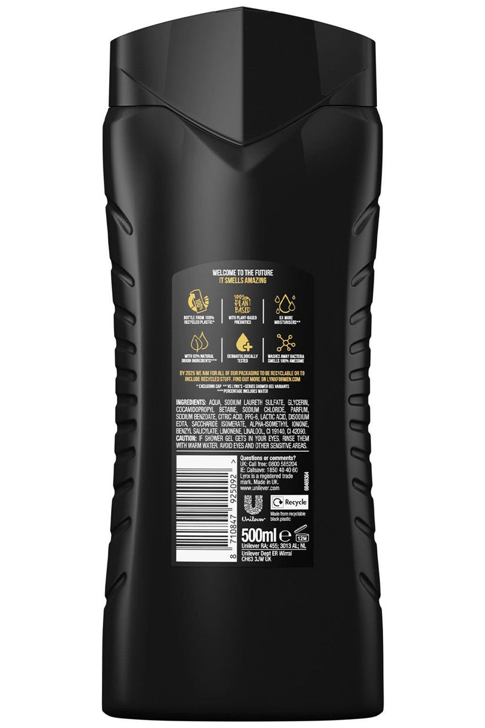 Lynx 12H Refreshing Black Shower Gel 500Ml With 48H Fresh Body Spray