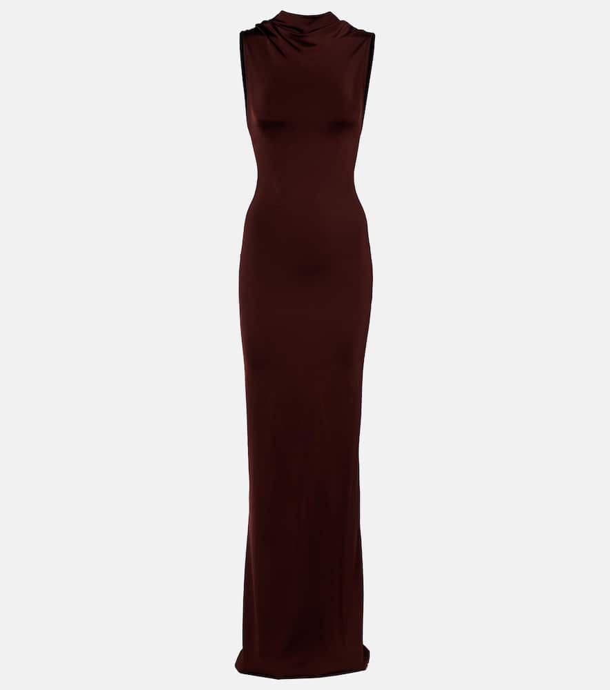 Draped jersey gown