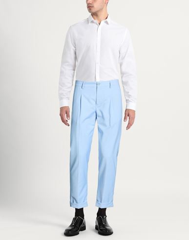 Man Pants Light blue Size 30 Polyester, Viscose, Elastane
