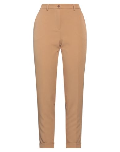 Woman Pants Camel Size 2 Polyester, Elastane