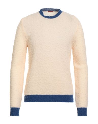 Man Sweater Cream Size S Virgin Wool