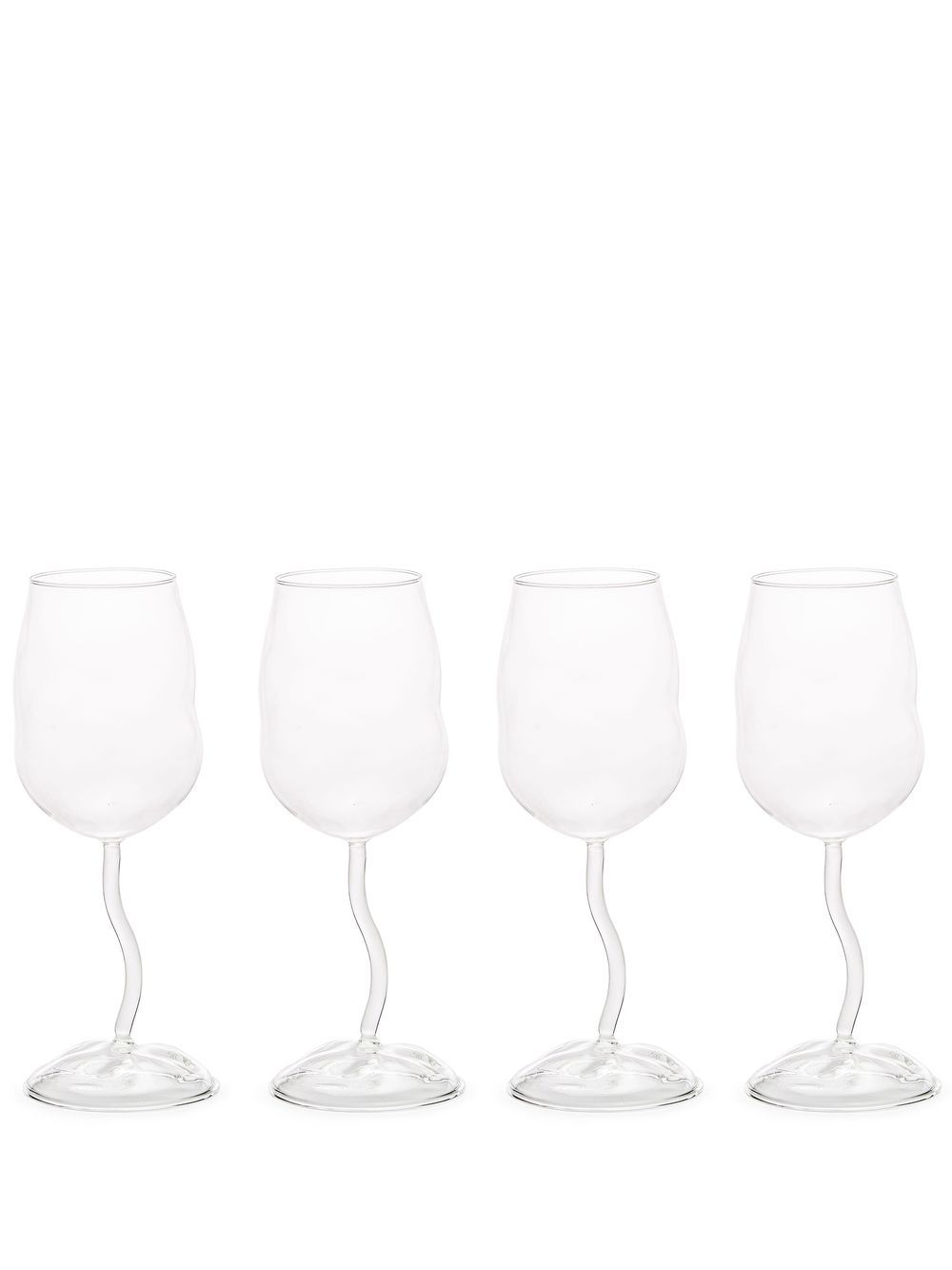 Set of four wine glasses