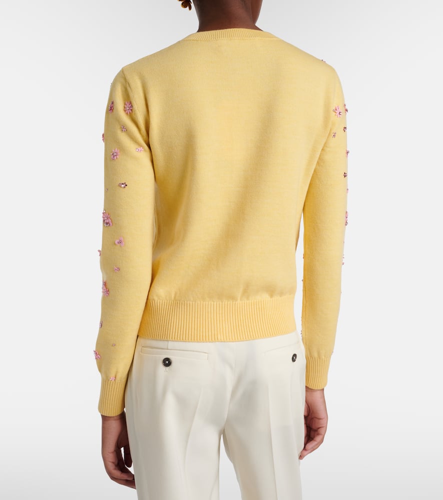 Crystal Cluster virgin wool cardigan