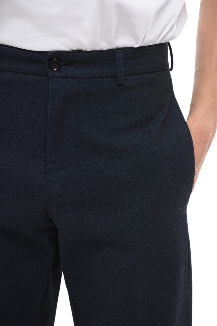 Dark Navy Solid Trousers