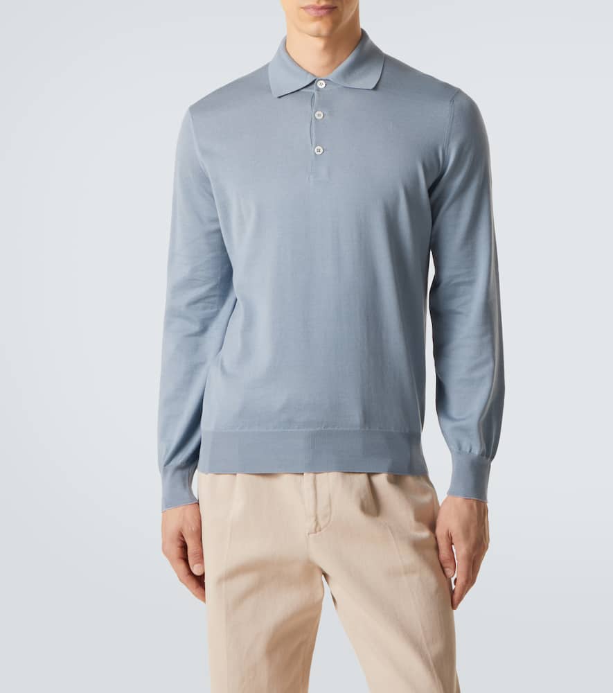 Cotton polo sweater