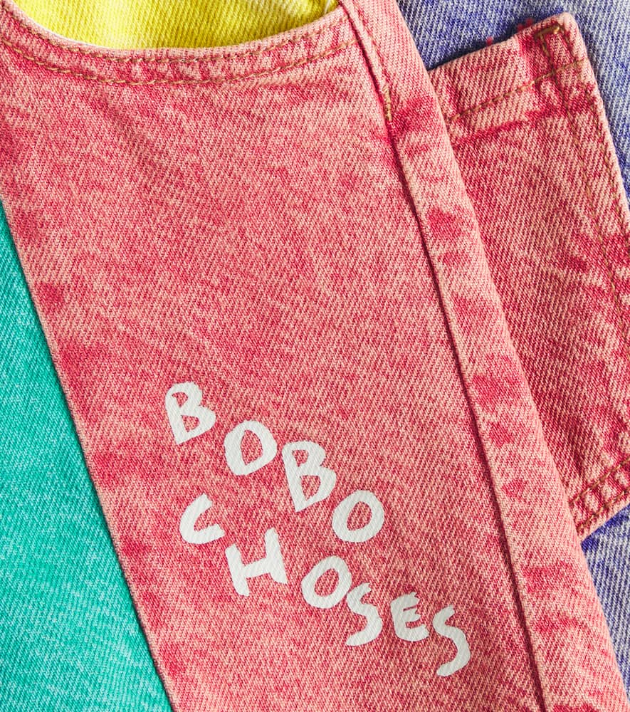 Bobo Choses Colorblocked denim shorts