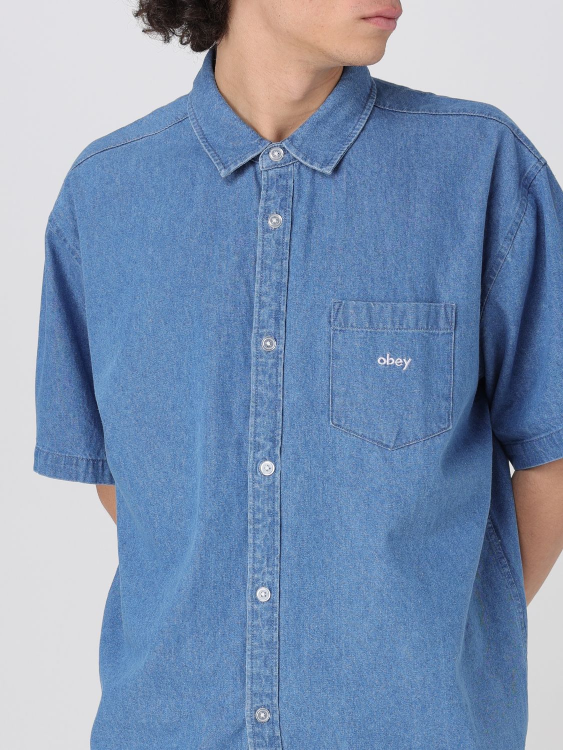Shirt OBEY Men color Indigo