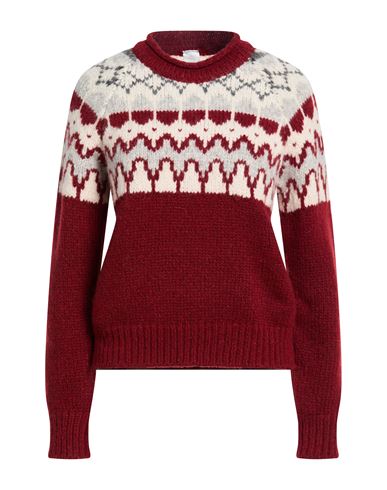 Woman Sweater Burgundy Size L Alpaca wool, Wool, Polyester