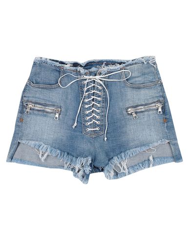 Ben Taverniti Unravel Project Woman Denim shorts Blue Size 27 Cotton, Elastomultiester, Elastane