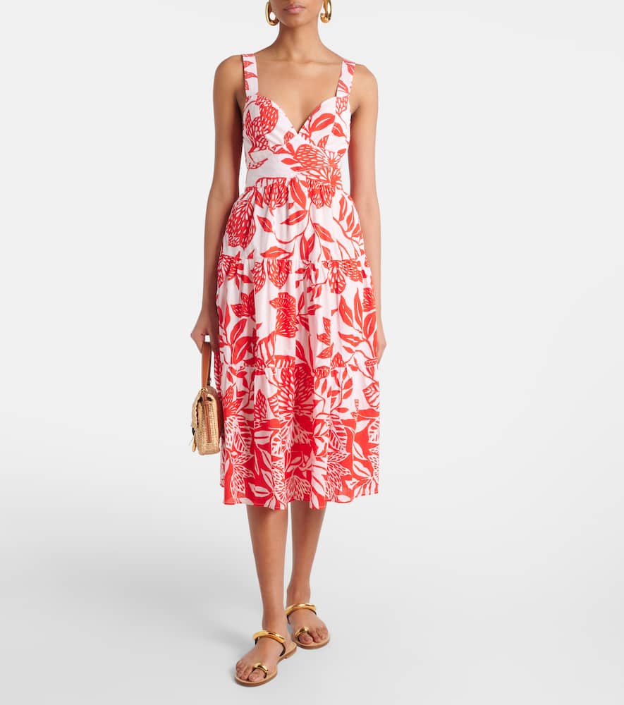 Coco floral cotton midi dress