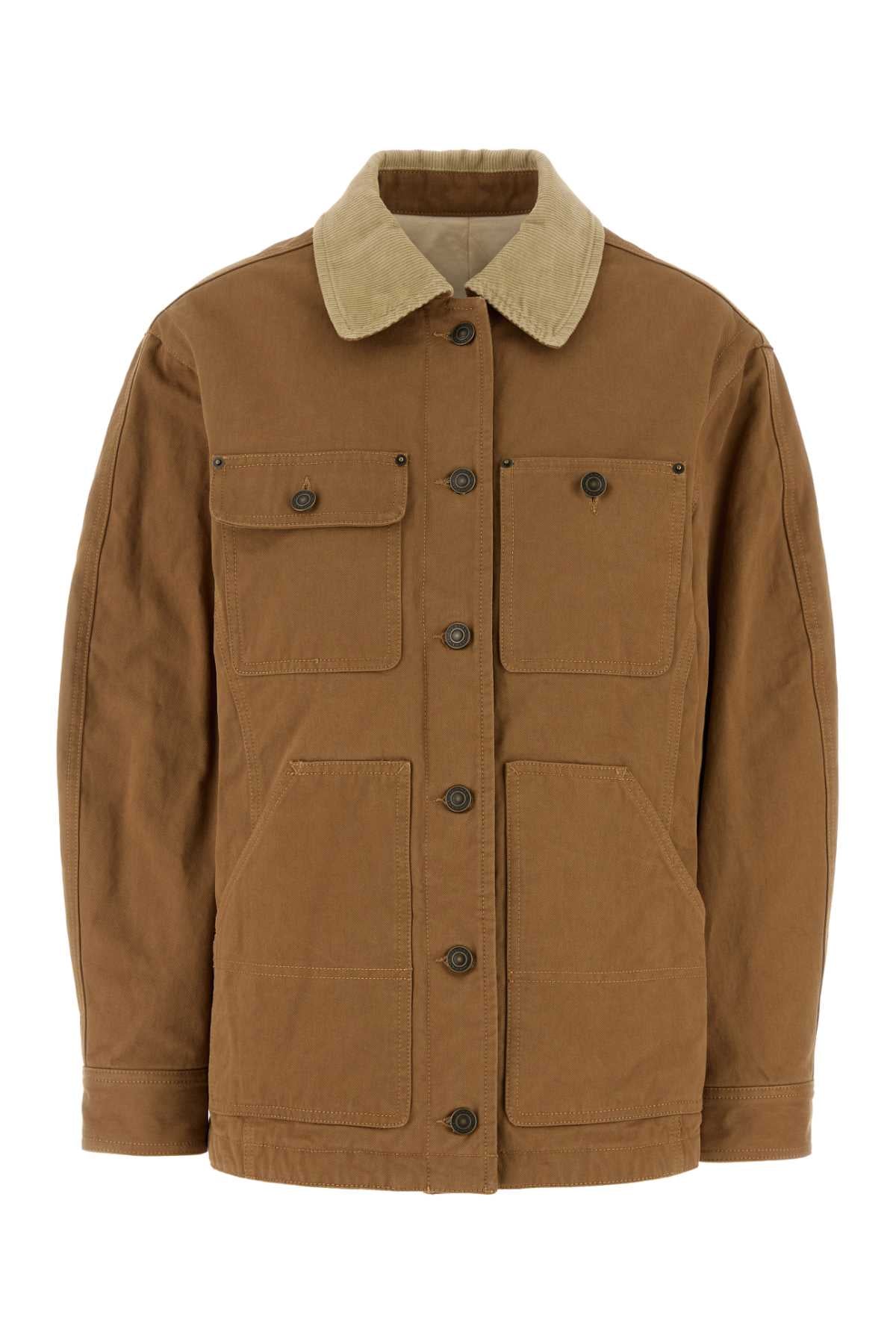 Camel Denim Jacket — Cognac
