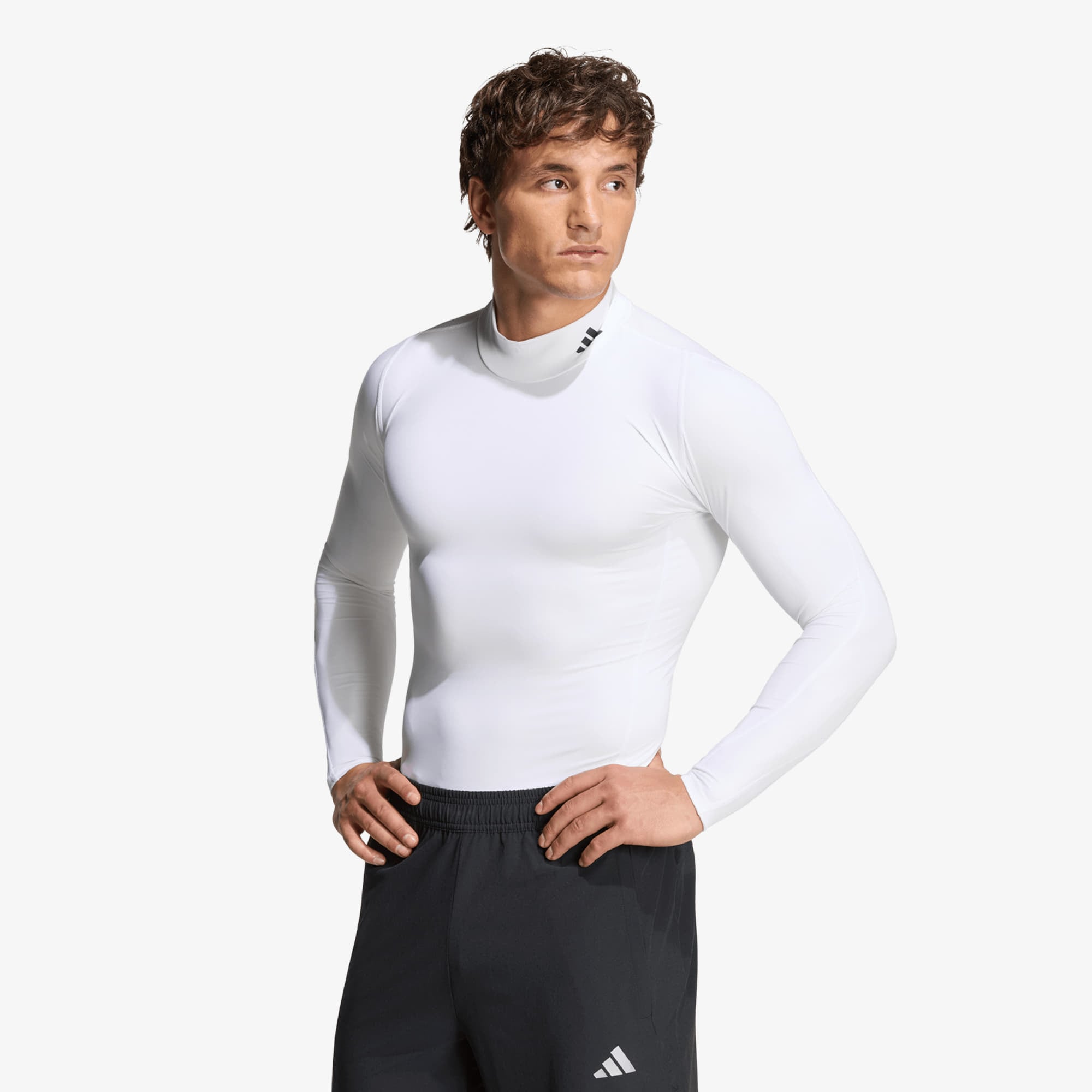 T-shirt adidas Training Mockneck Long Sleeve T-Shirt White