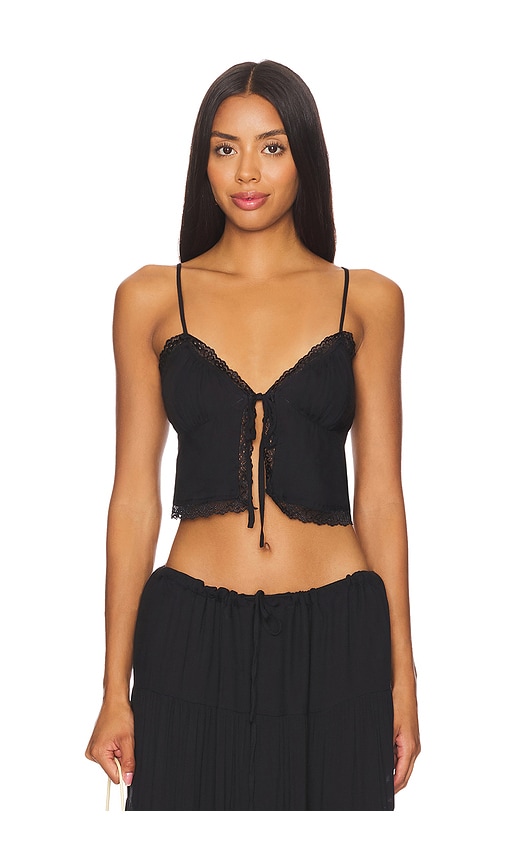 SNDYS Ophelia Tie Up Top in Black. -  XXL also in