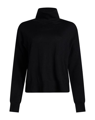 Woman Turtleneck Black Size 4 Merino Wool