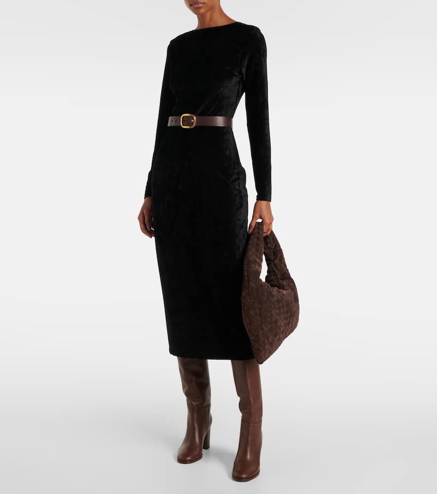 Velvet midi dress