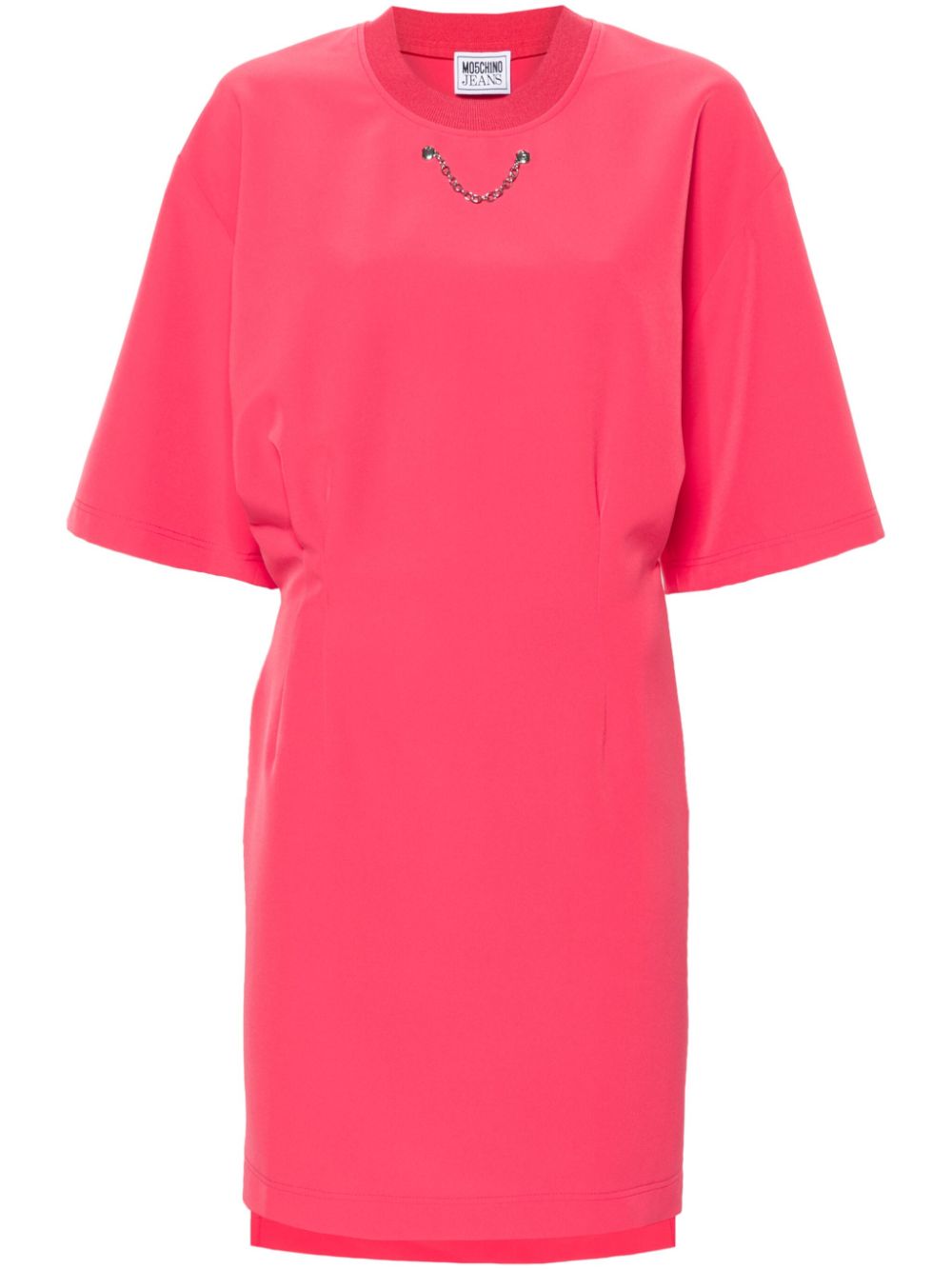 Chain-link embellished midi dress - Pink