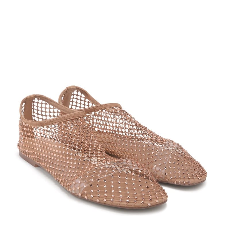 Women's Mino Mesh Ballet Flat Shoes (Pink)