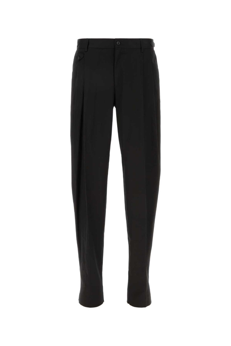 Black Stretch Gabardine Pant