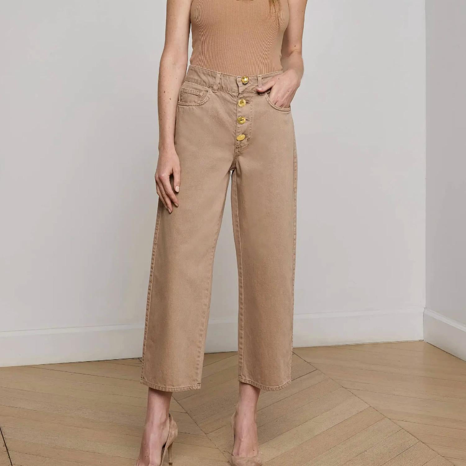 Liora Cropped Jean In Dark Cappuccino