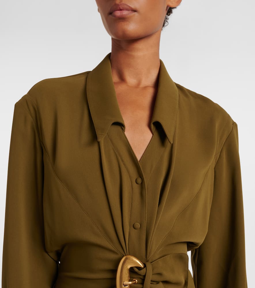 Re/edit Cow-boys crêpe twill shirt dress