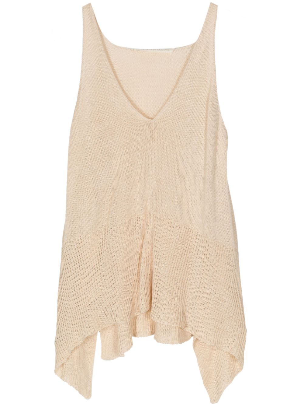 Knitted linen blend top - Neutrals