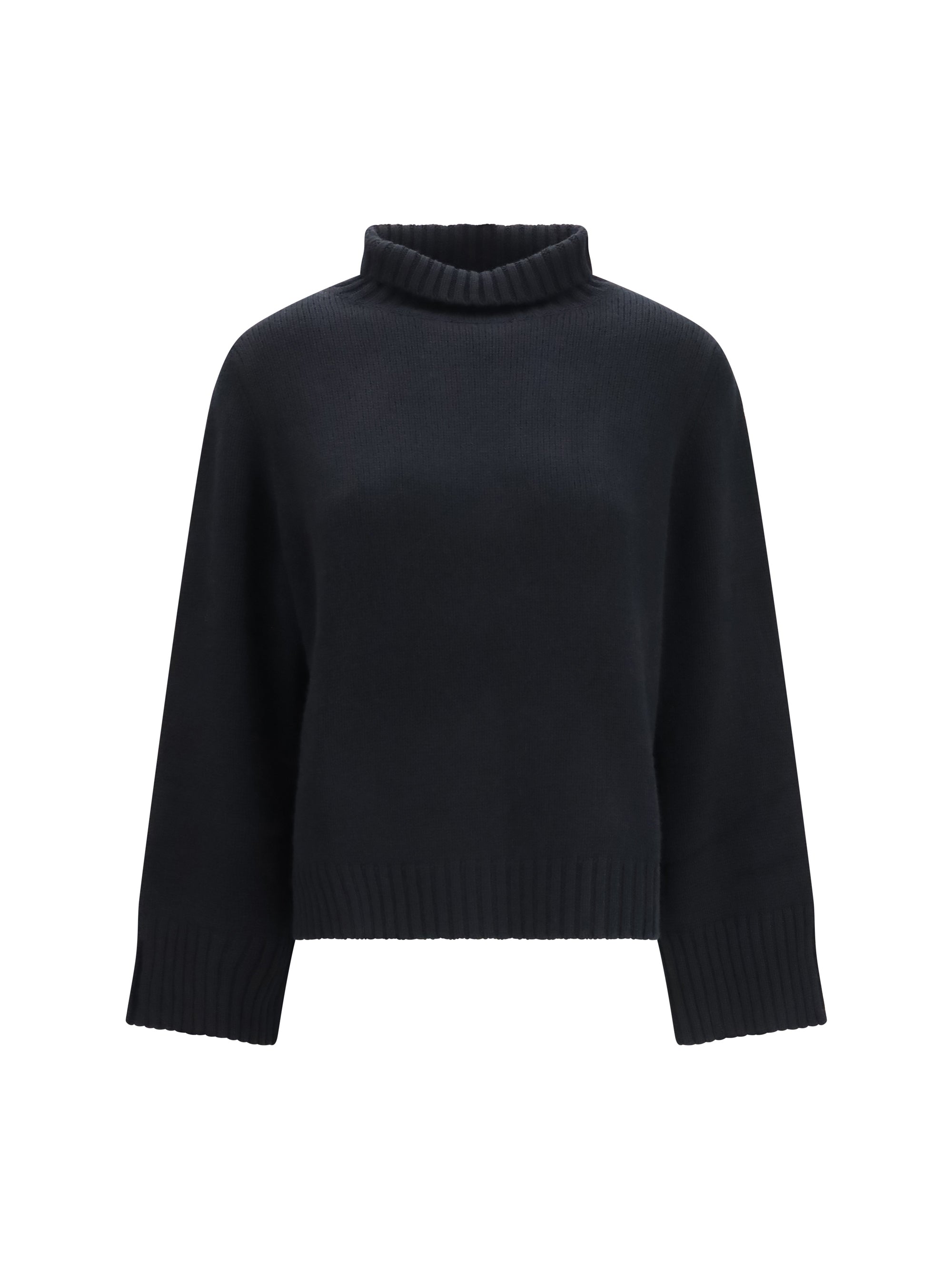 Cashmere Turtleneck Sweater — Black
