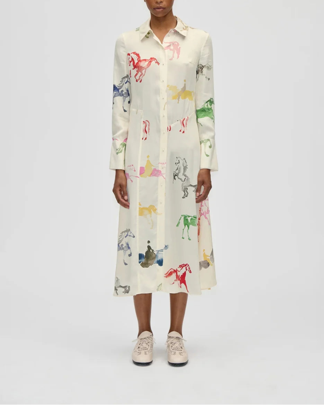 Front Placket Midi Polo Dress