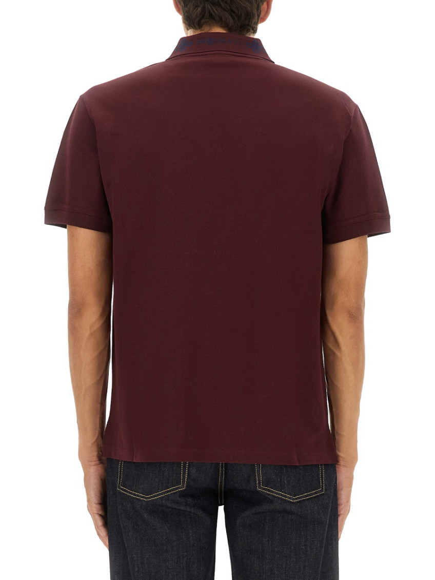 Maroon Shirt Collar Polo