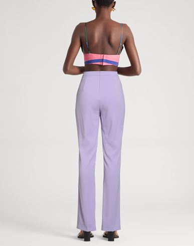 Woman Pants Lilac Size 8 Polyester, Elastane