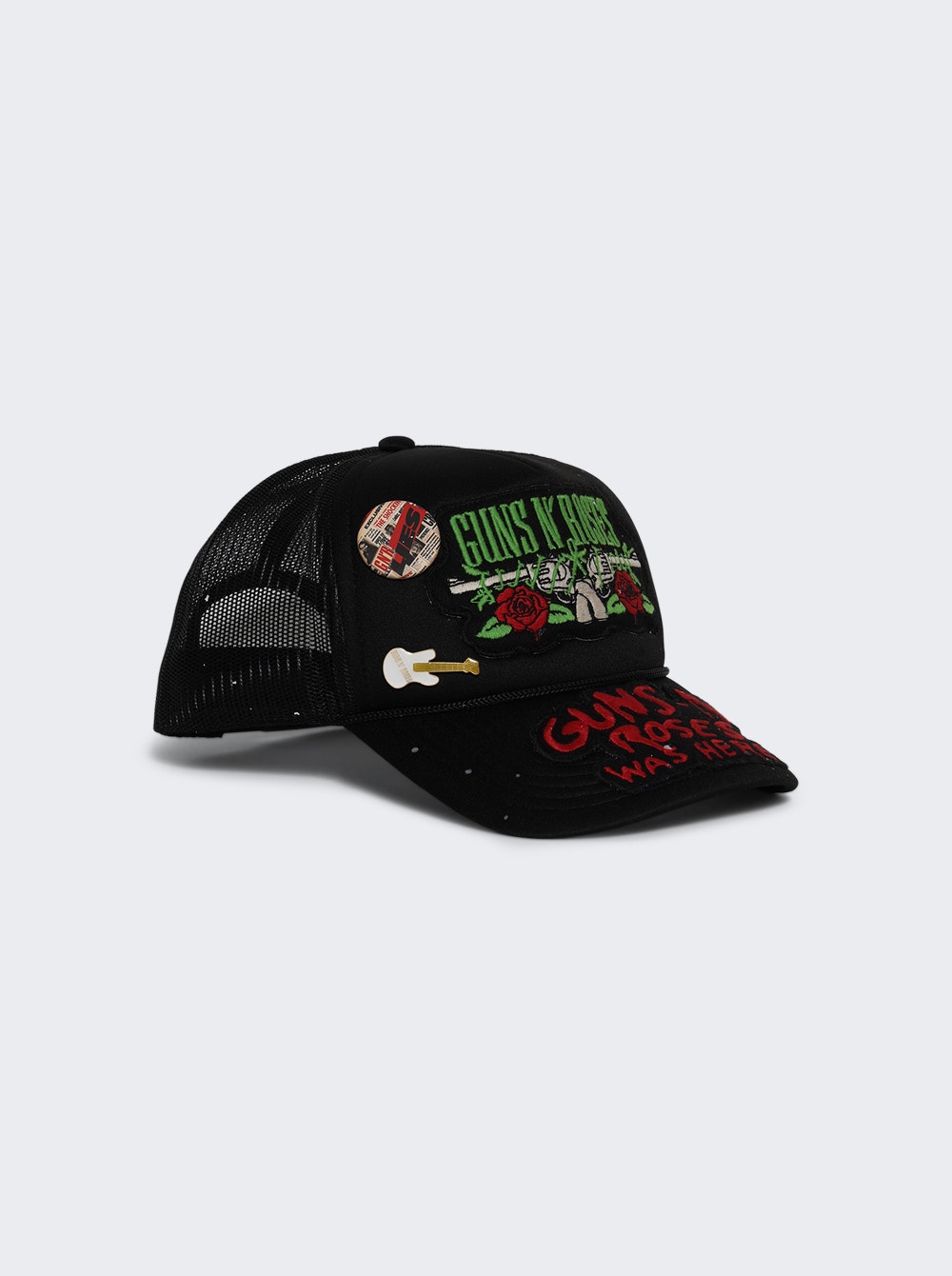 Guns N' Roses Hand Painted Patched And Pinned Hat Black