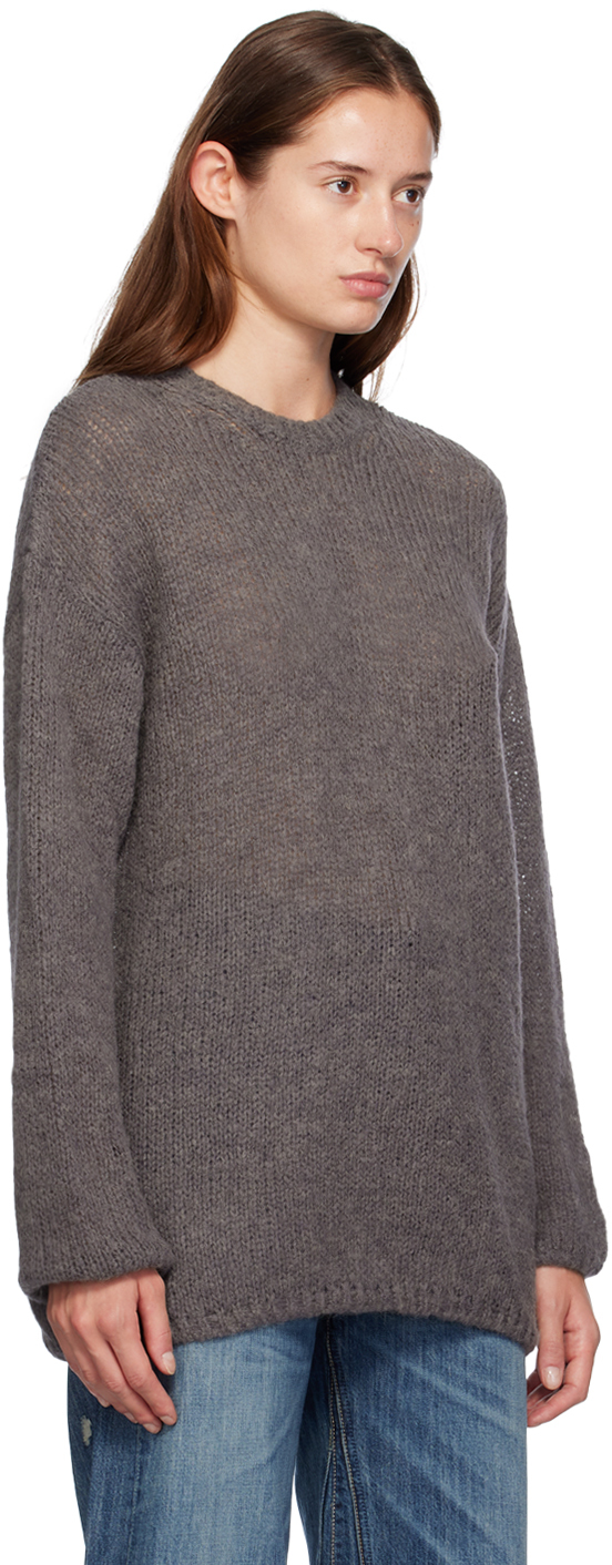 OUR LEGACY Gray Popover Roundneck Sweater