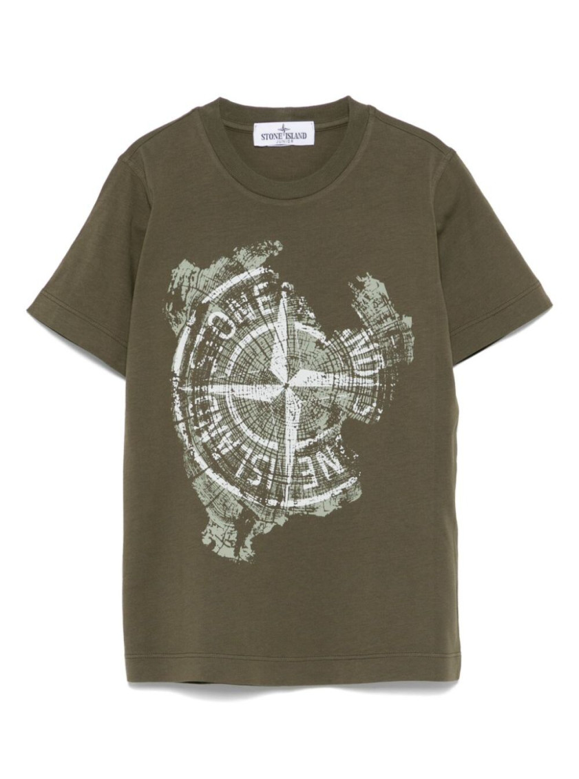 Boys Green Graphic T-Shirt