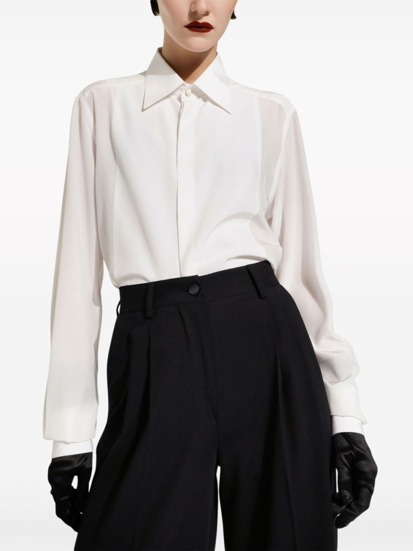 White Silk Shirt