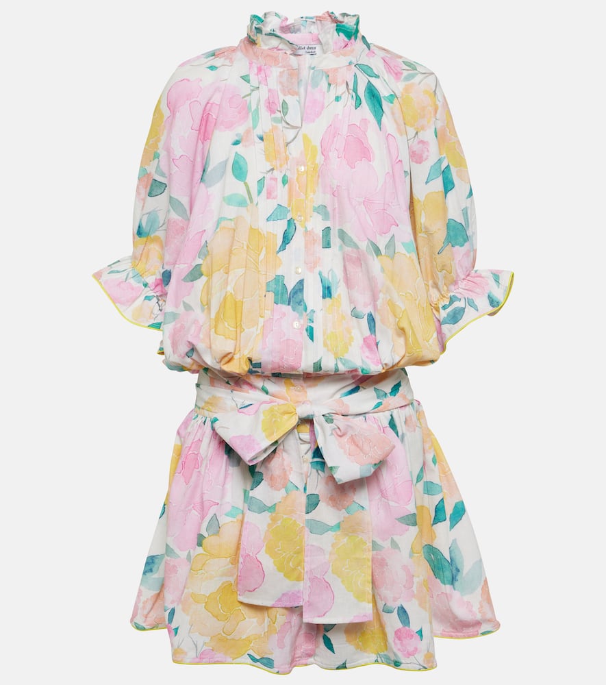 Juliet Dunn Floral cotton and linen minidress