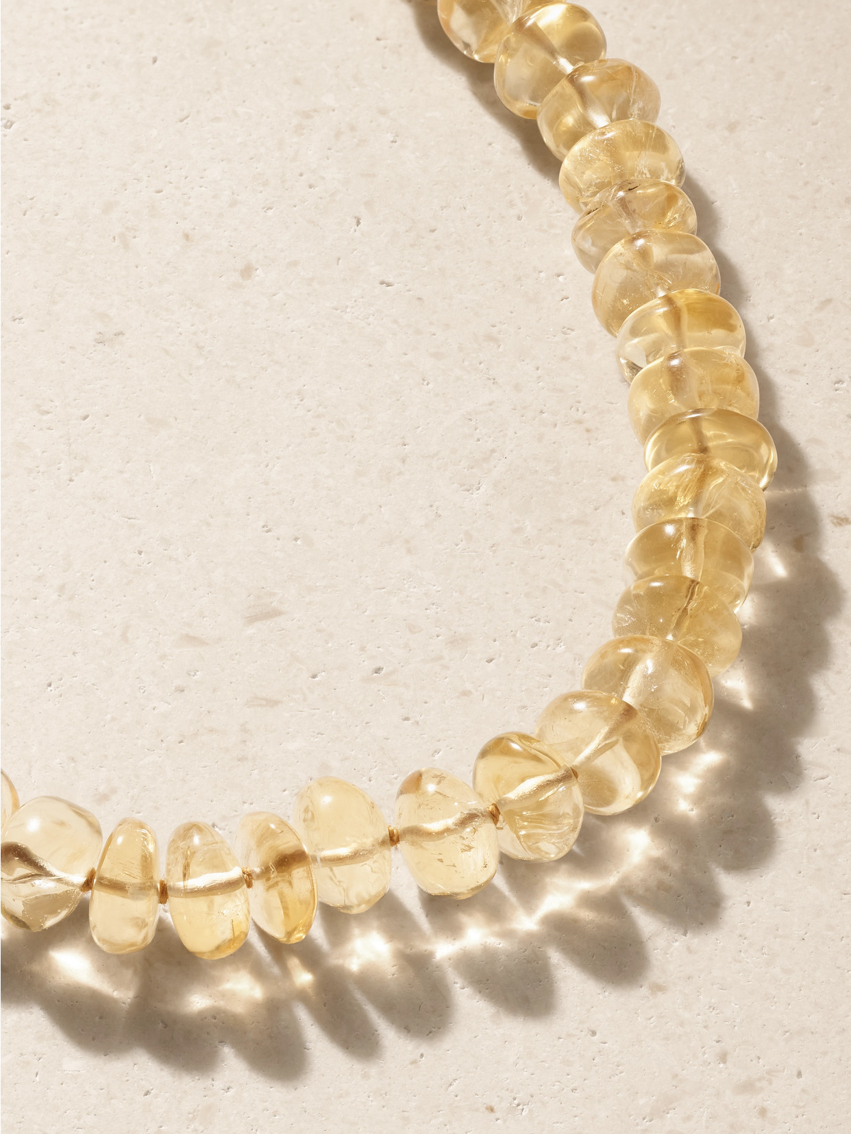 14-karat Gold Citrine Necklace - Yellow